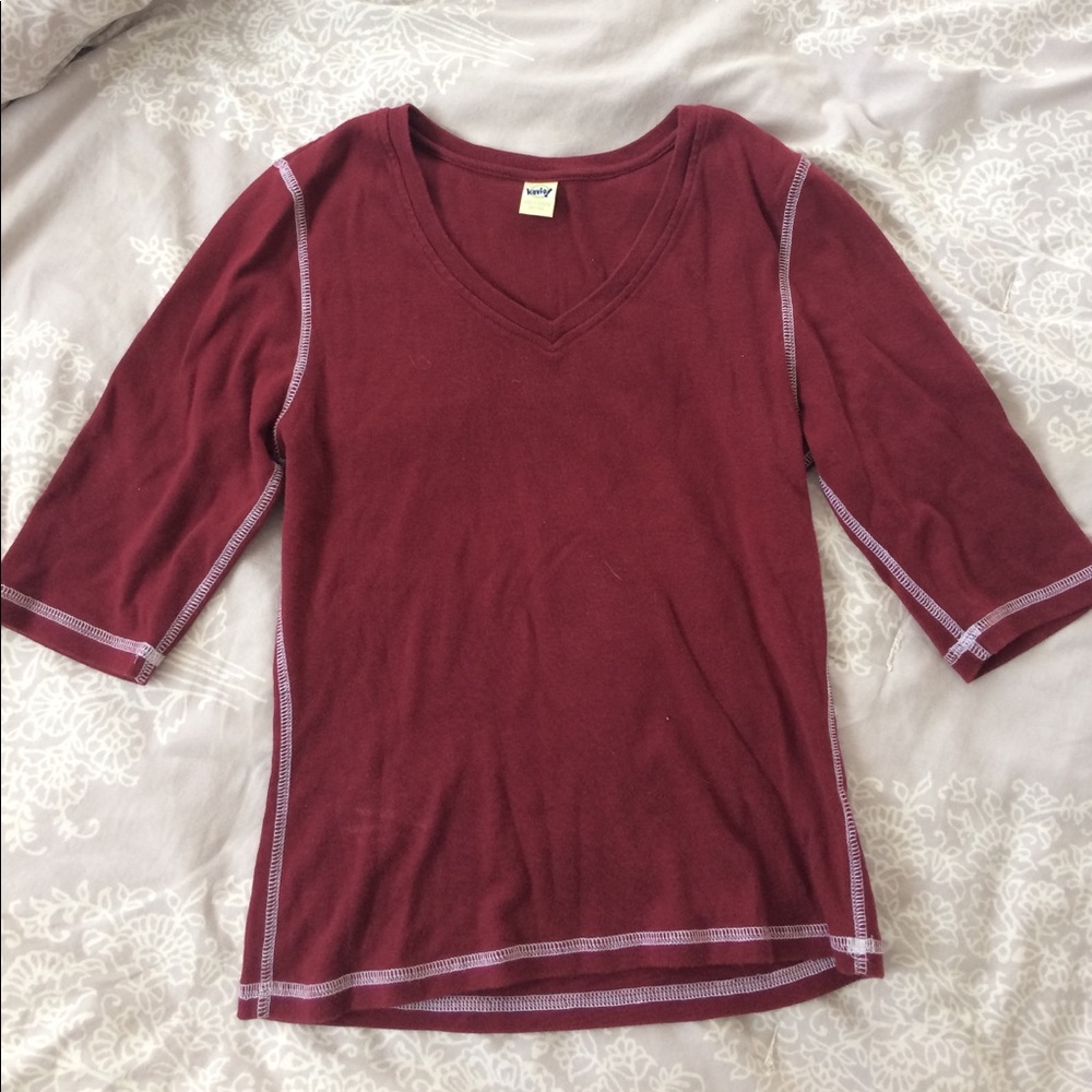 Maroon top