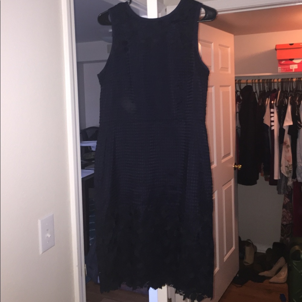 Ann Taylor Floral Overlay Dress