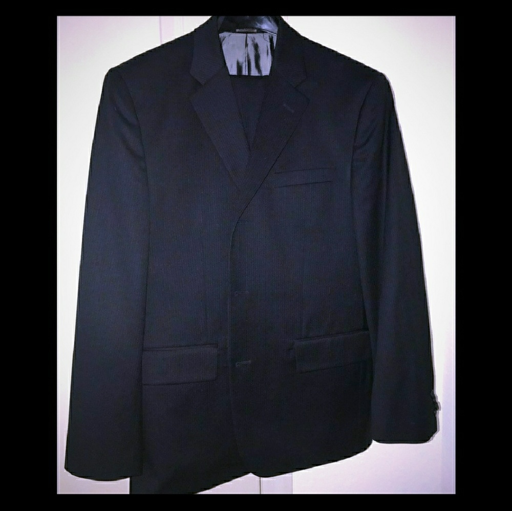 Like new 2 piece Navy Pinstripe Suit