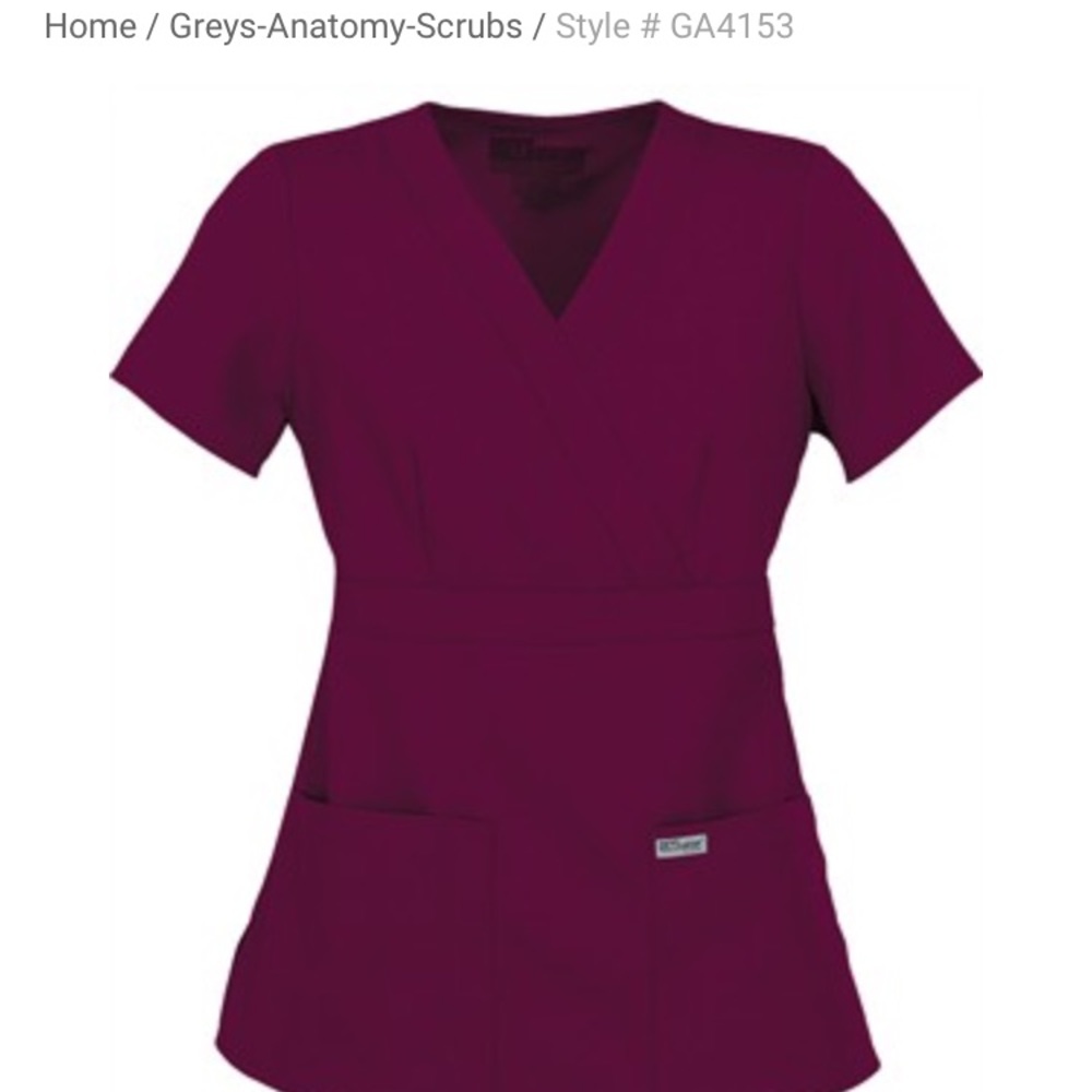 Greys anatomy scrubs. Wine colored!