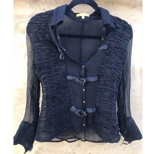 Chiffon Button Up Shirt