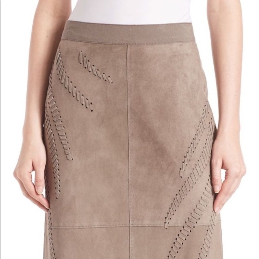 Elie Tahari suede skirt
