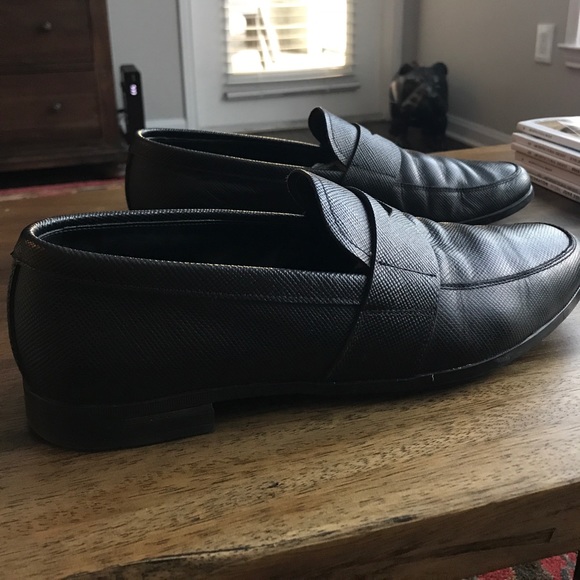 Prada men\'s loafers, black size 9US