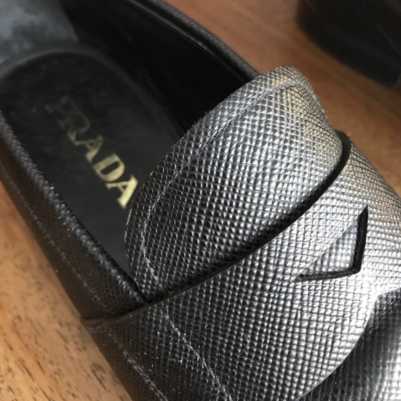 Prada men\'s loafers, black size 9US