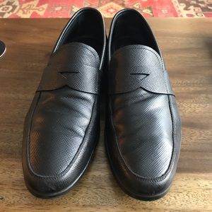 Prada men's loafers, black size 9US