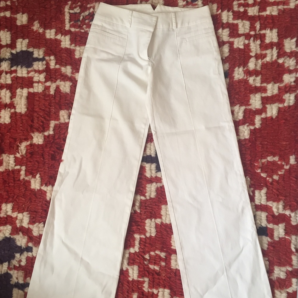 White, wide-leg Bebe pants