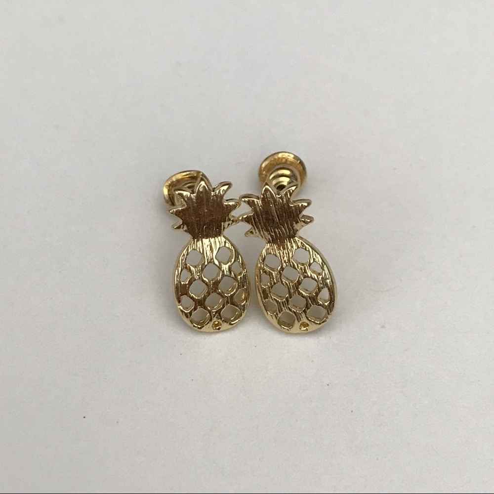 Earrings Pineapple style - NEW - gold coated