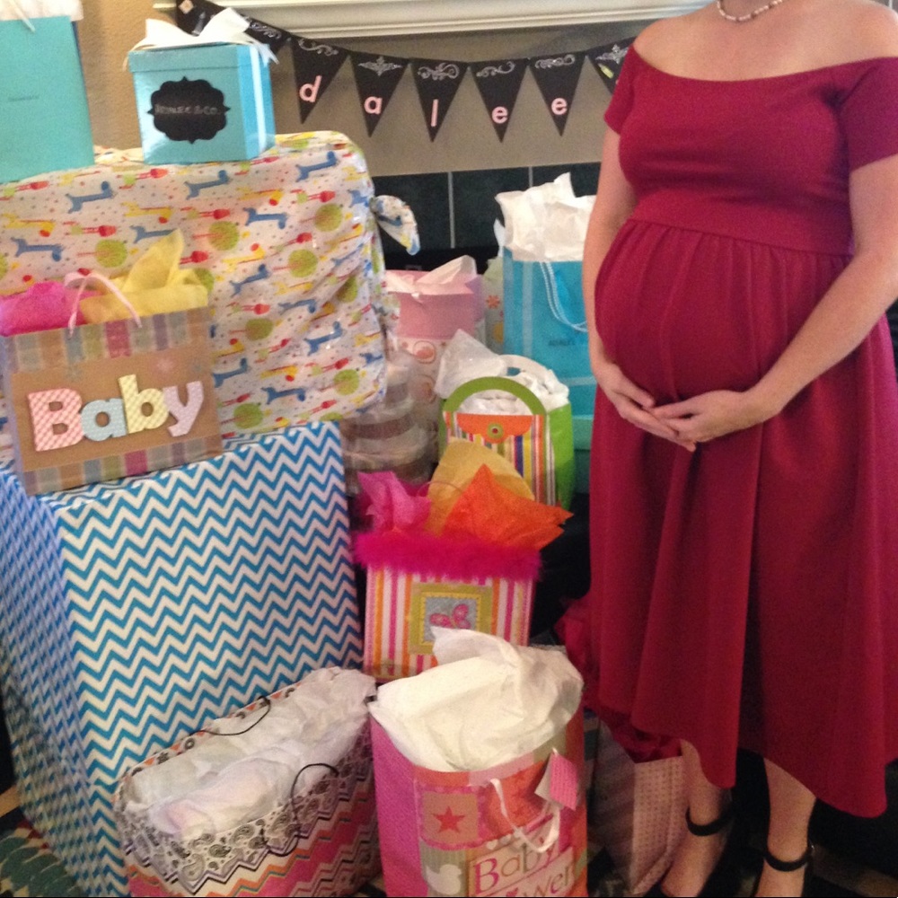 Tea Length maternity dress