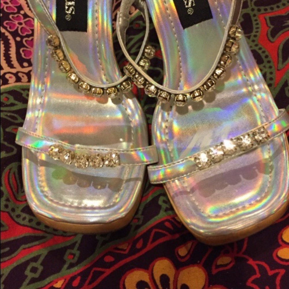 Rhinestone platform shoes