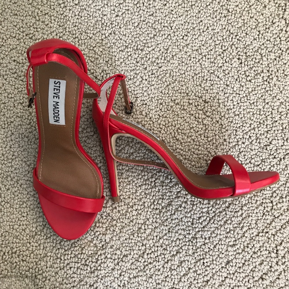Steve Madden Red Strappy Heels
