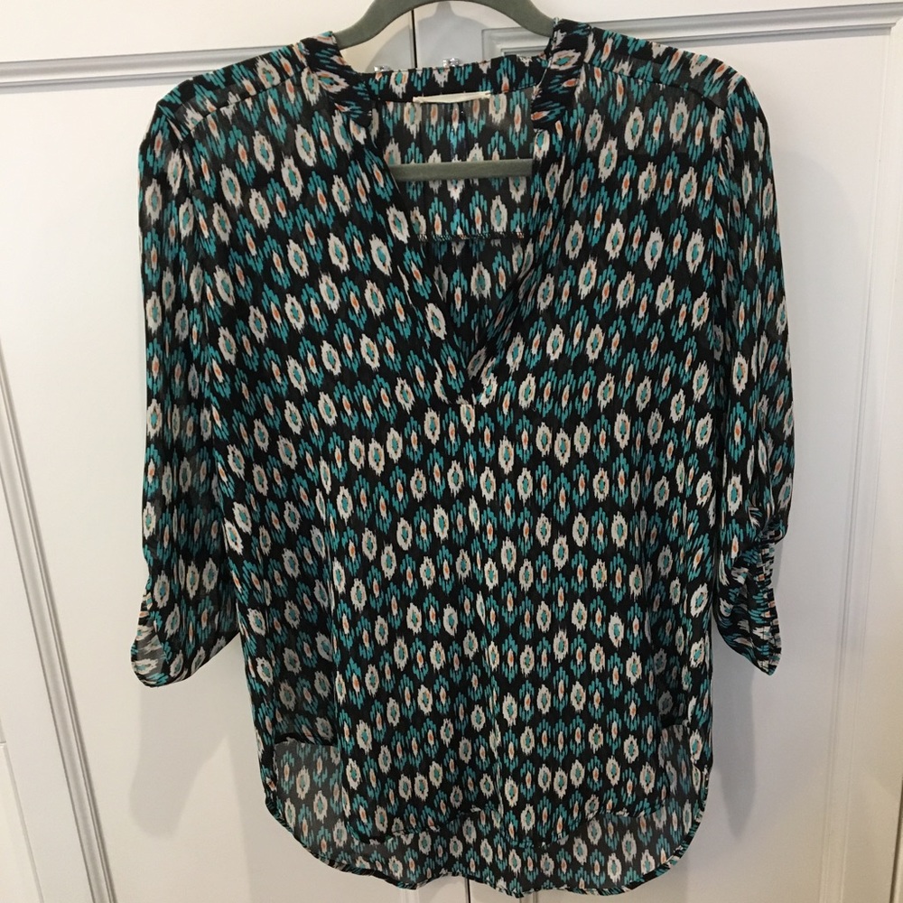 LUSH Roll Tab Sleeve Woven Shirt