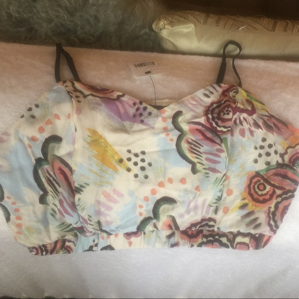 NWT Bralette Crop Top with adjustable straps