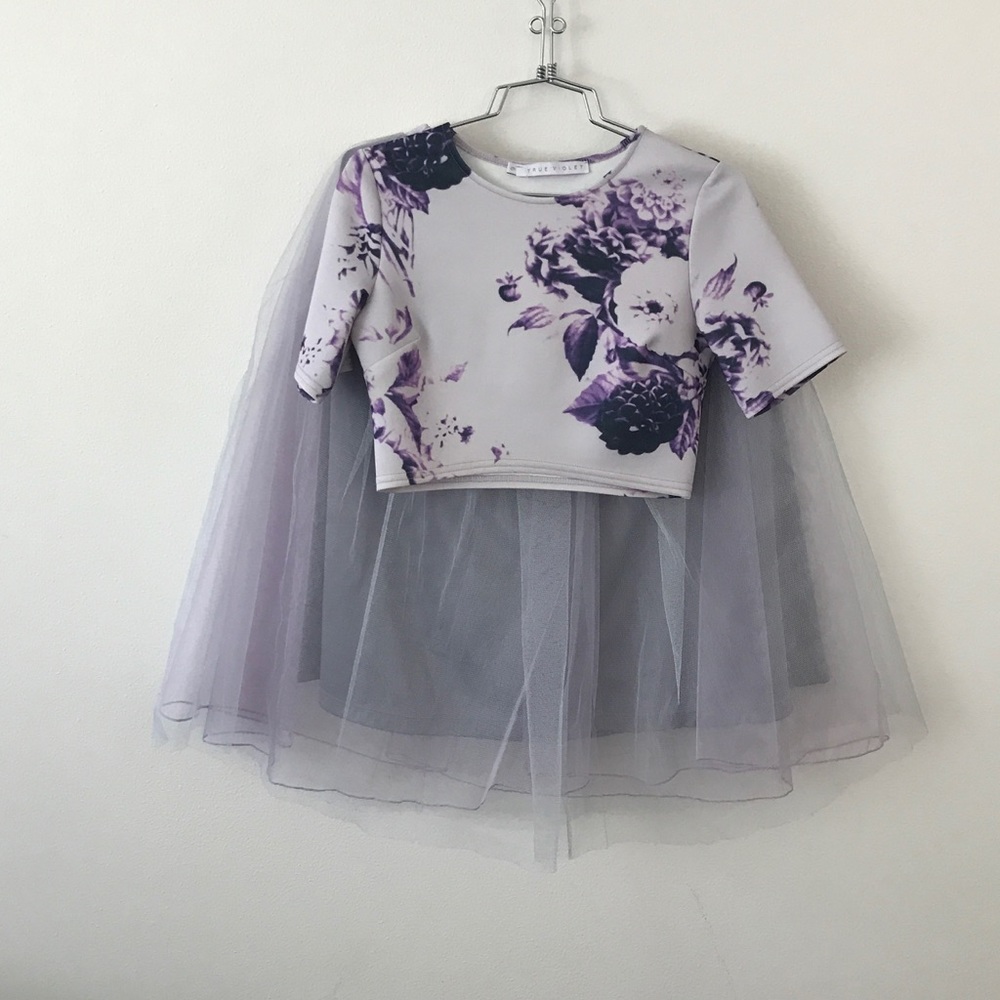 True violet floral top tulle skirt wedding s 2