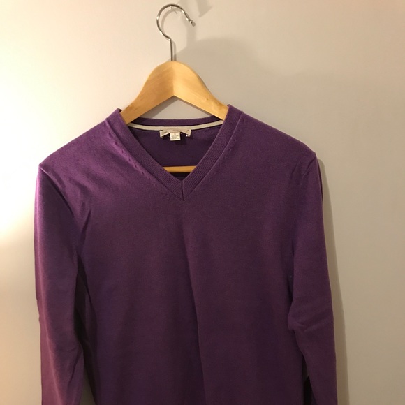 Men's Purple Gap V-neck sweater - Picture 1 of 2