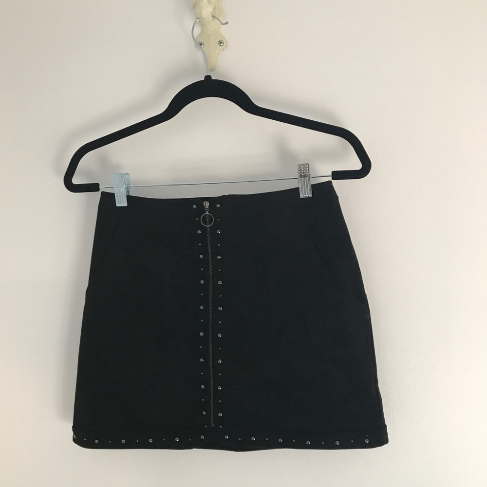 Suede skirt