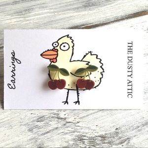 Cherries stud earrings