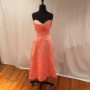 Peach cocktail dress