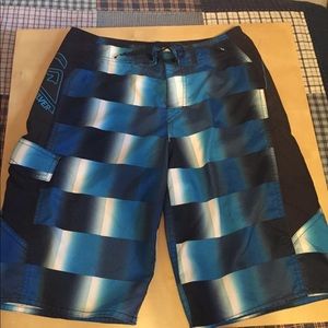 Quicksilver board shorts sz 14 blue