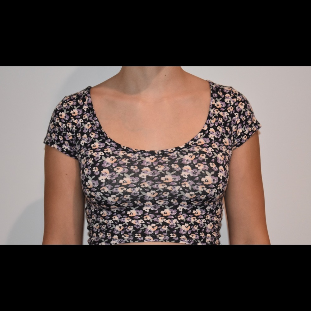 Flowered Crop Top