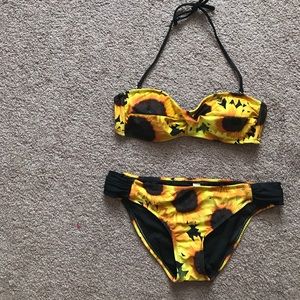 Rue 21 hippie sunflower bikini