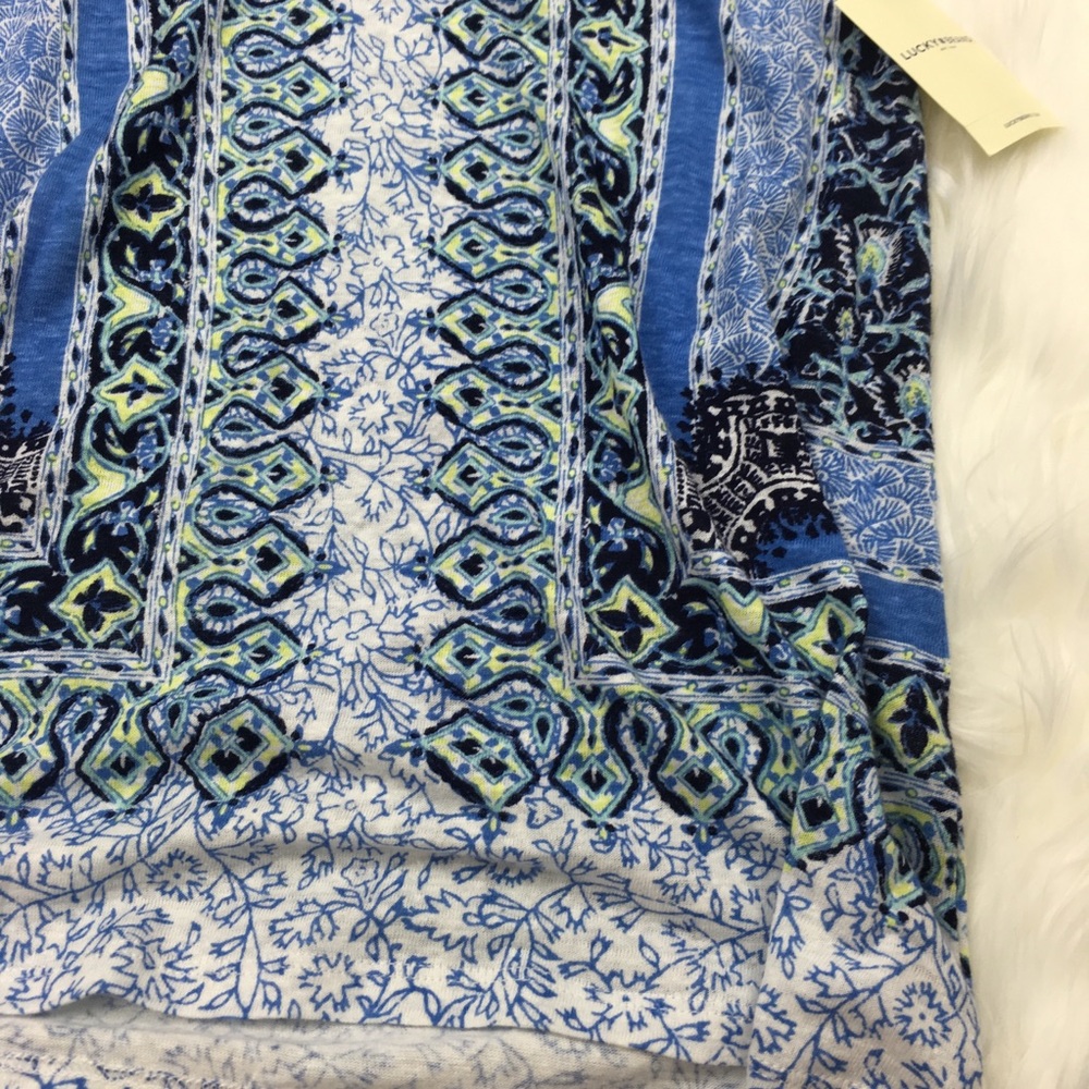 NWT Lucky Brand Scarf Printed Tee - Picture 4 of 5