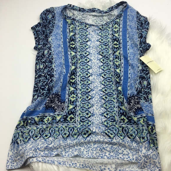 NWT Lucky Brand Scarf Printed Tee - Picture 3 of 5