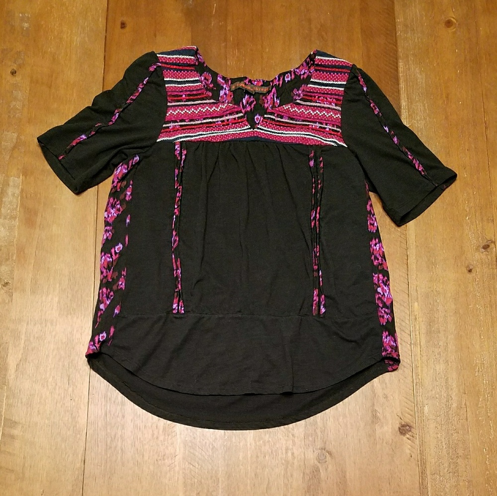 SOLD Anthropologie - Short Sleeve Peasant Top