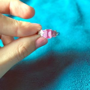 Pink gemstone ring