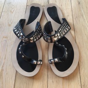 Silver Studded Rocker Sandals