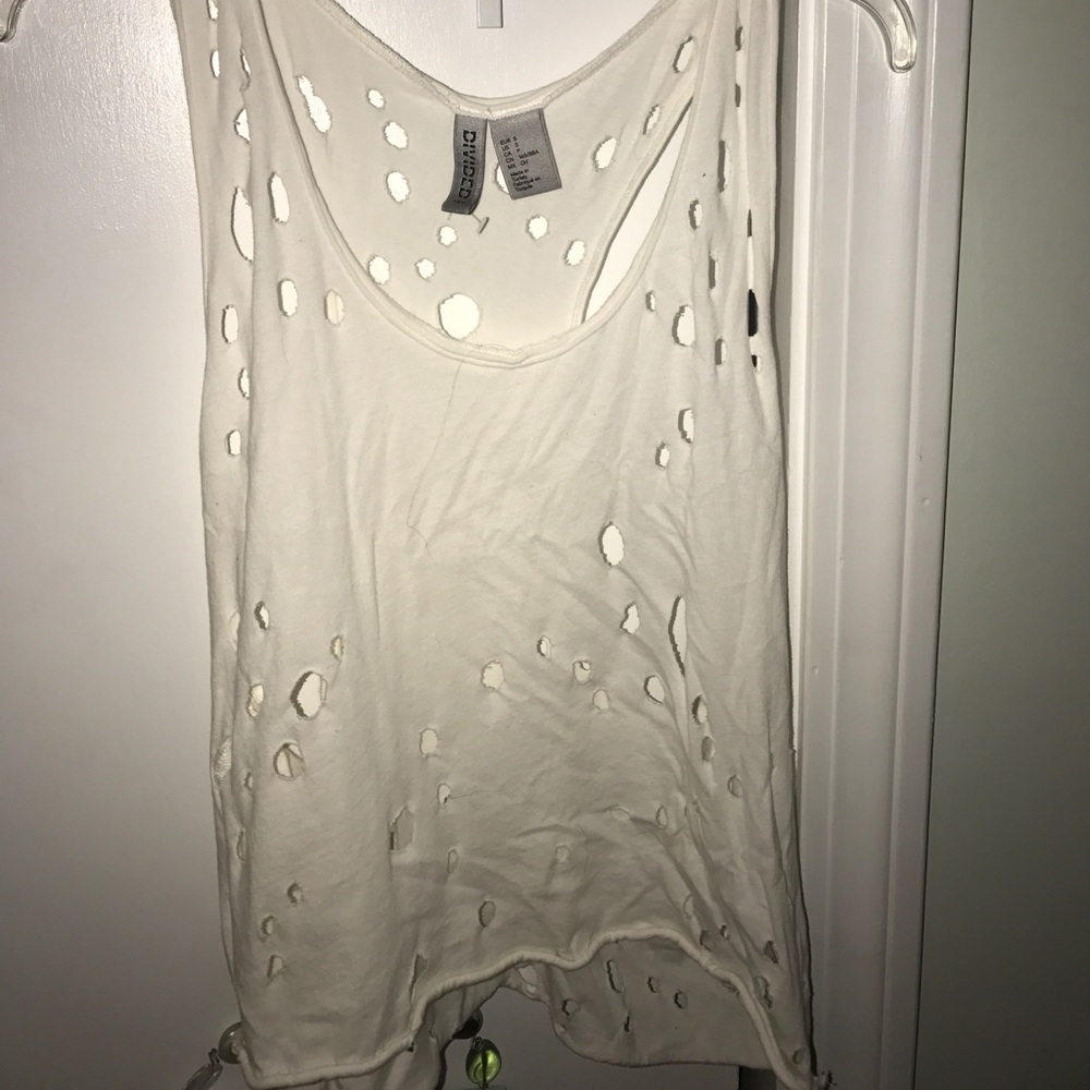 Tank top, holes, distressed