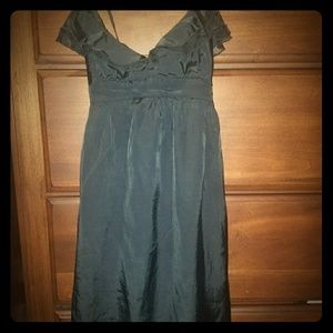 Black short cross back dress