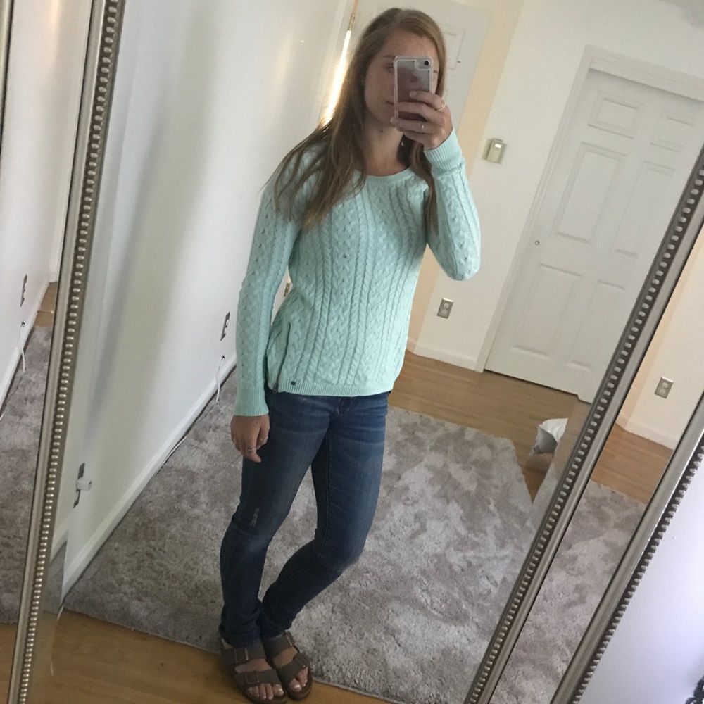 Light blue knit sweater