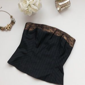 WHBM black with gold corset