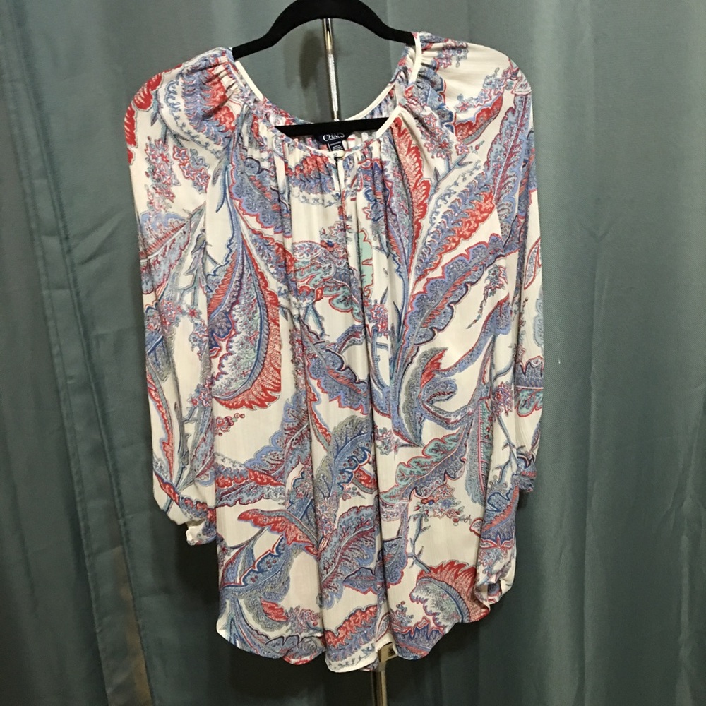 Chaps 3/4 sleeve blouse