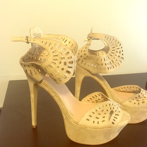 Tan Suede Heels - Picture 1 of 5
