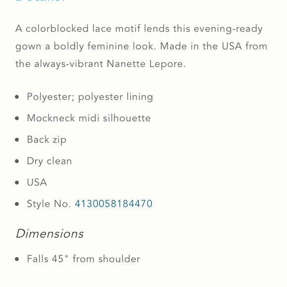 Nanette Lepore opera lace dress, size 2. - Picture 2 of 5