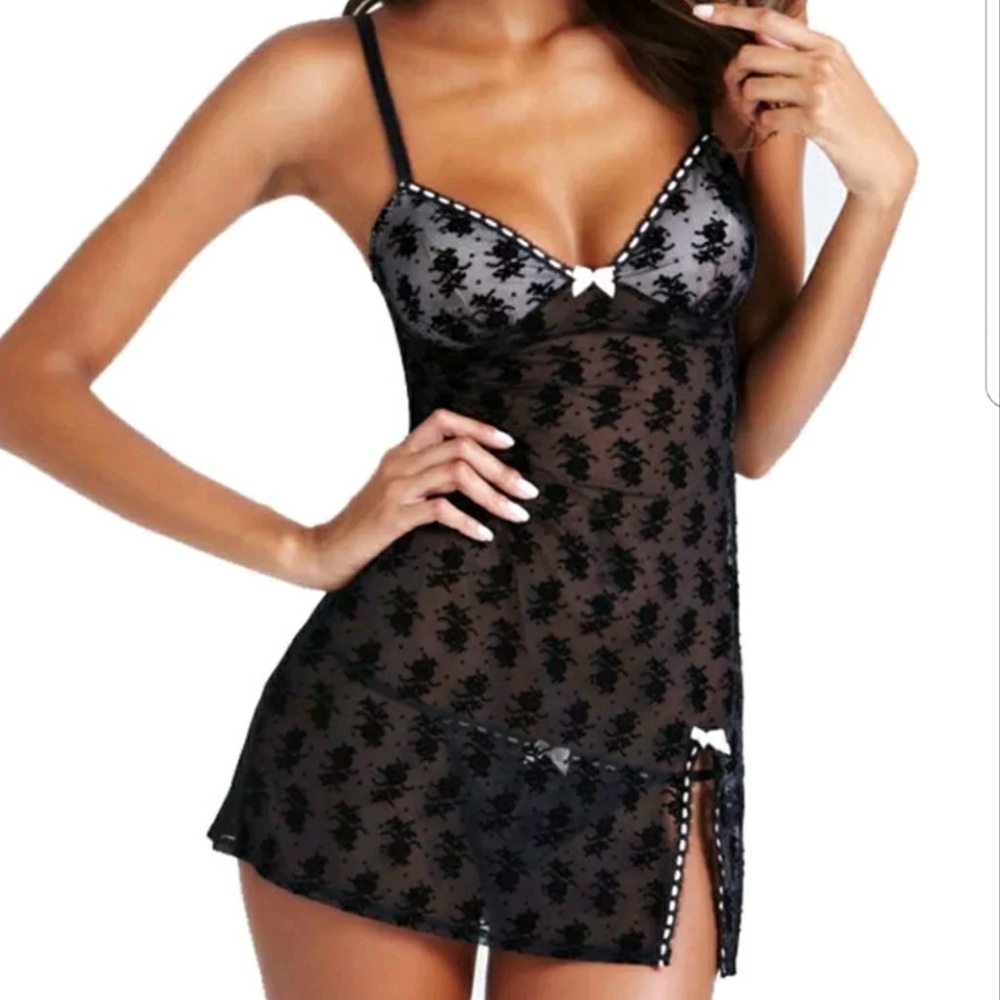 New lingerie baby doll dress g string thong