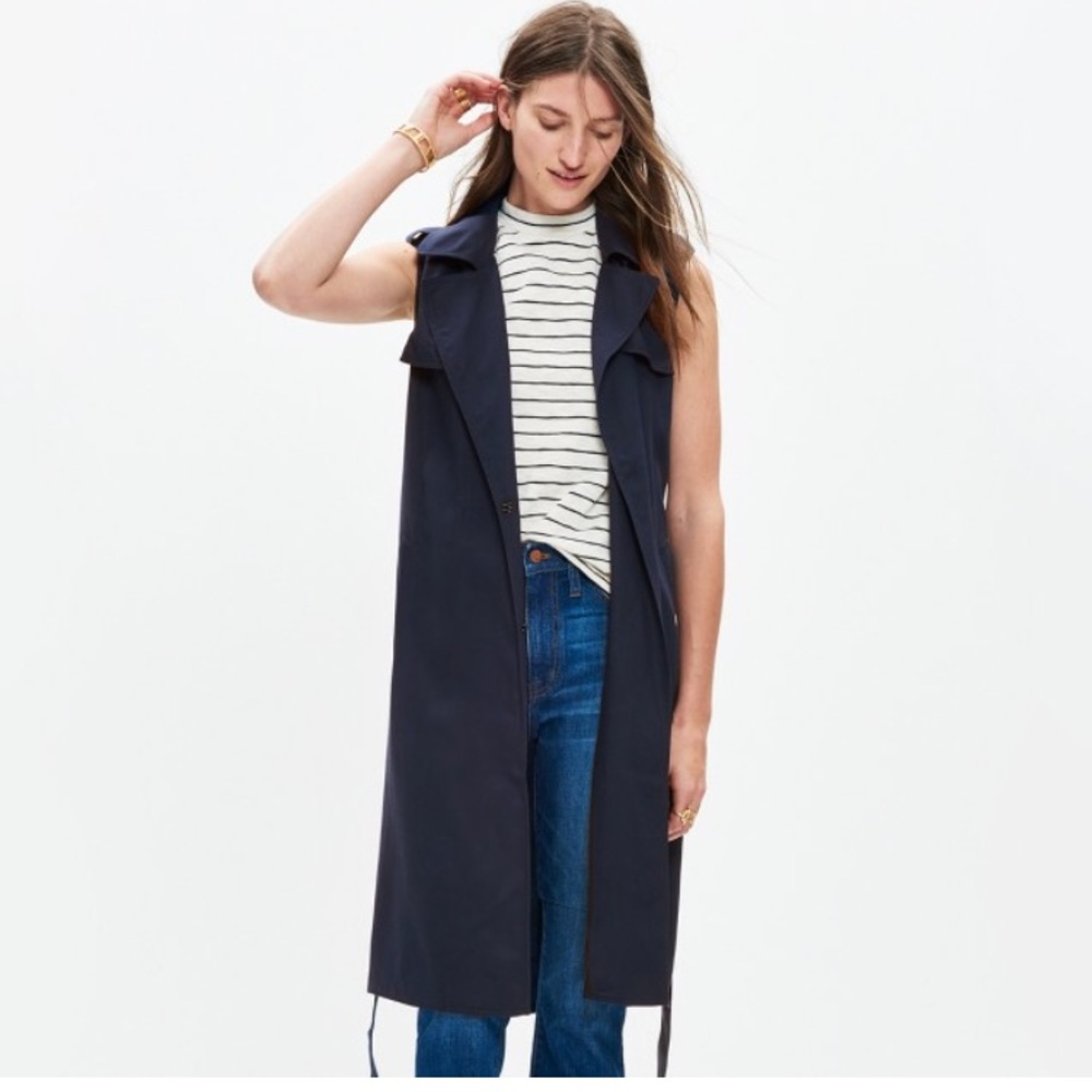 MADEWELL// sleeveless trench jacket