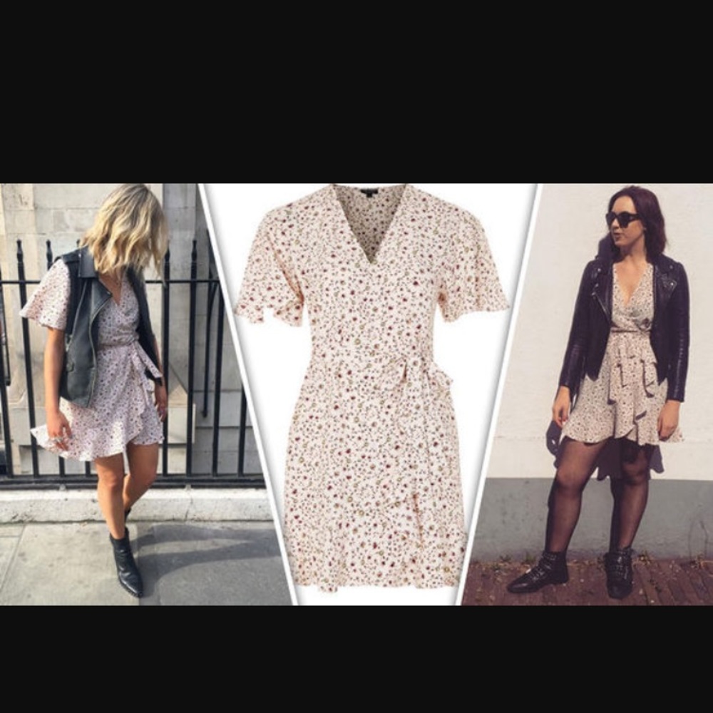 Topshop Daisy Tea Wrap Dress