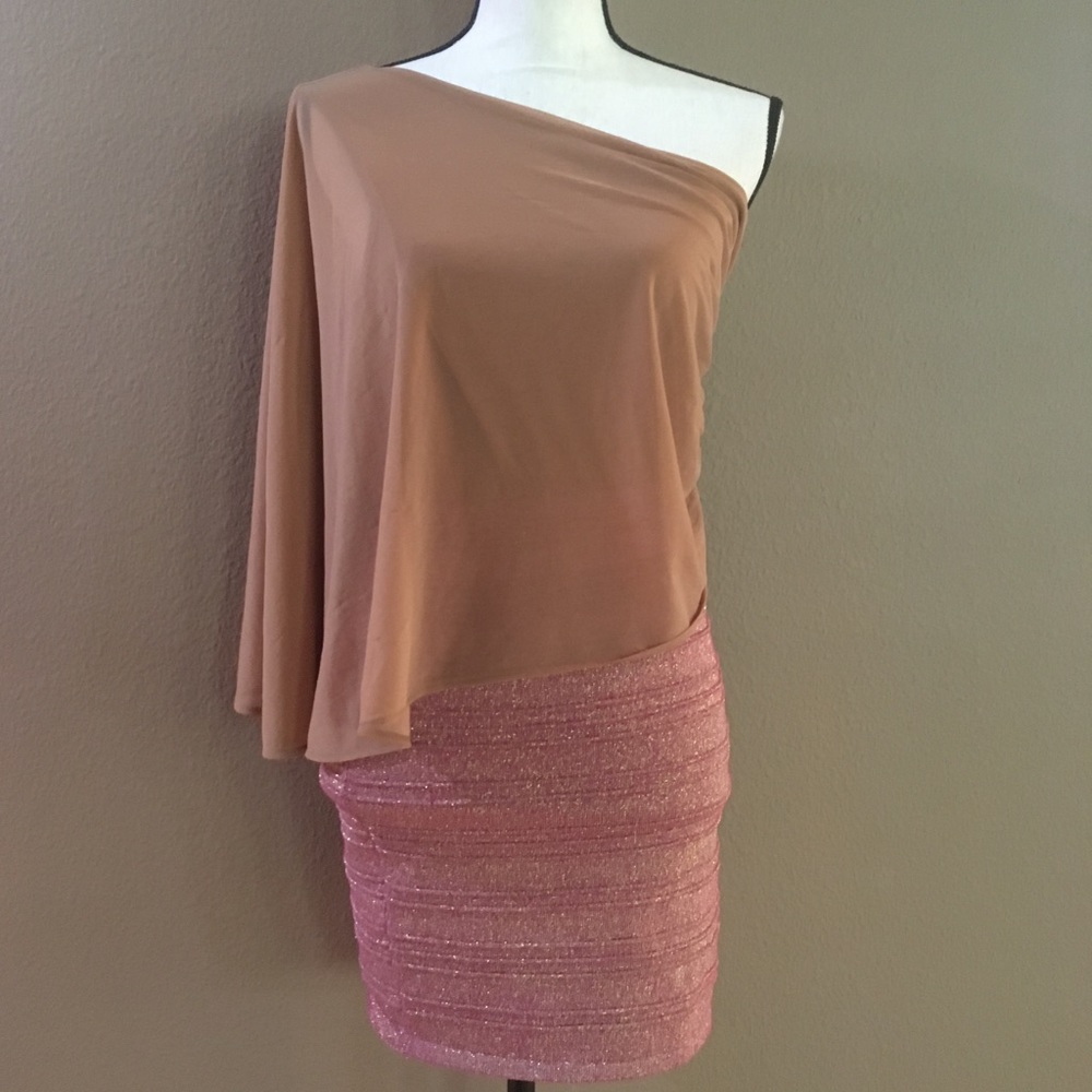 chic off-shoulder cocktail dress