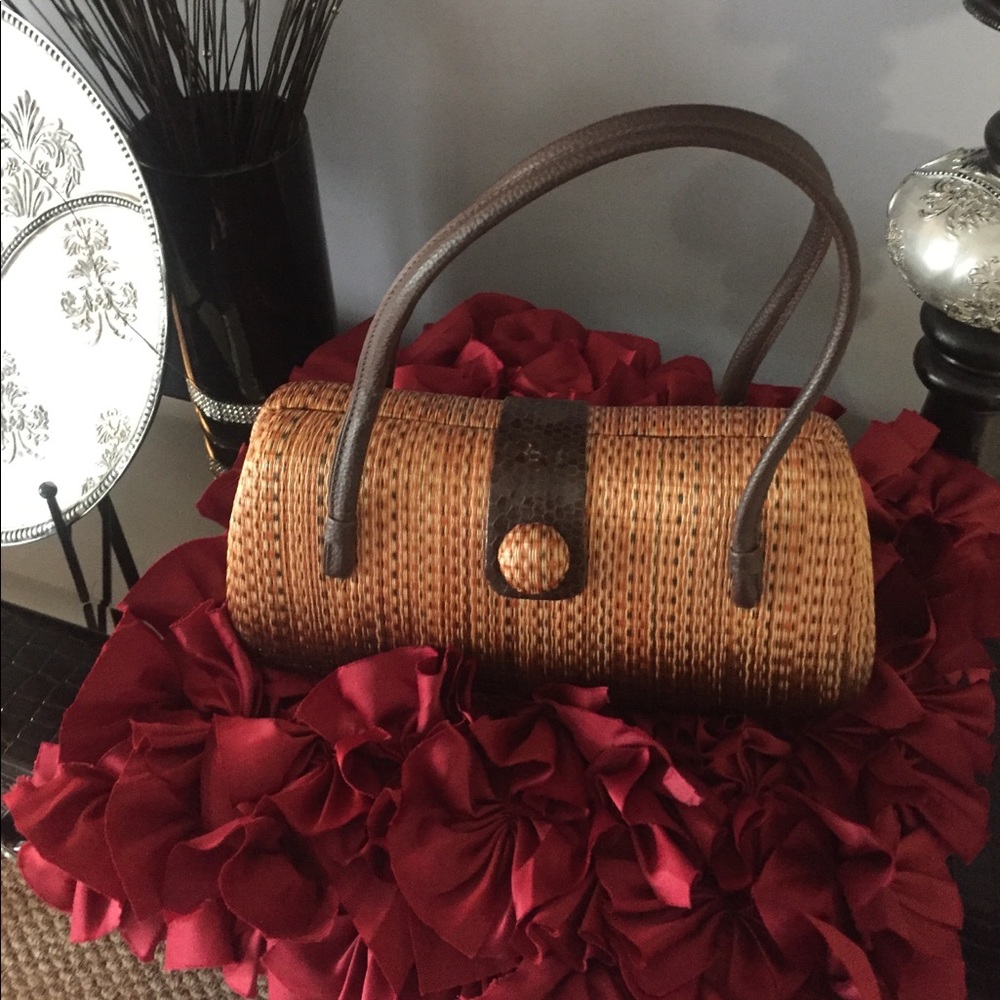 John Carlo woven leather bag