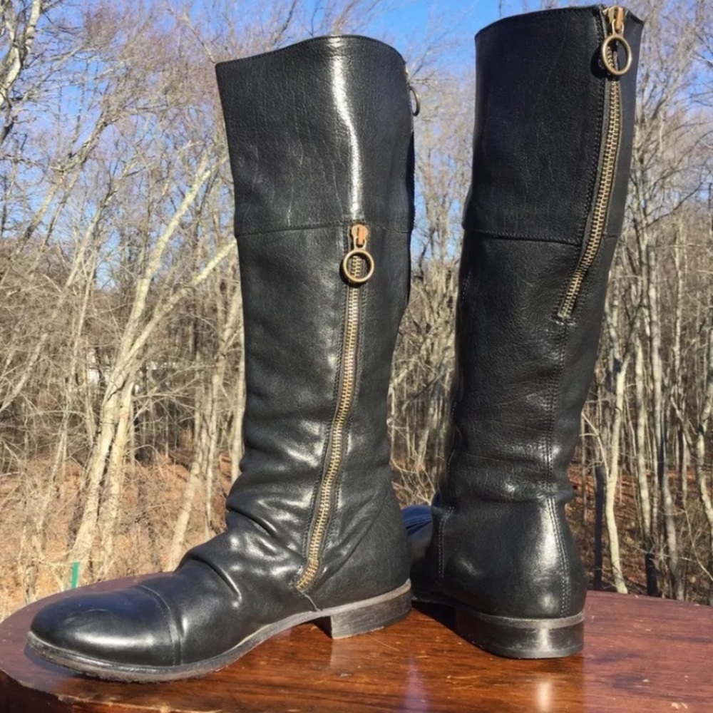 Fiorentini Baker double zipper black boot 37