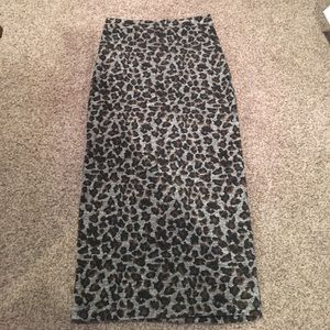Top shop long leopard skirt