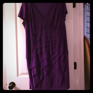 Purple Knee Length Dress