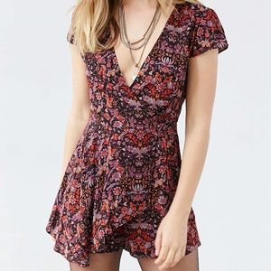 Kimchi Blue Floral Deep V Romper
