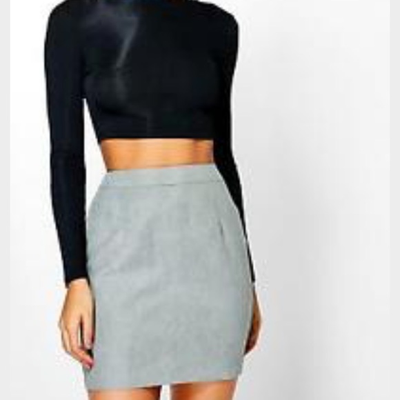 Suedette A Line Mini Skirt - Picture 1 of 3