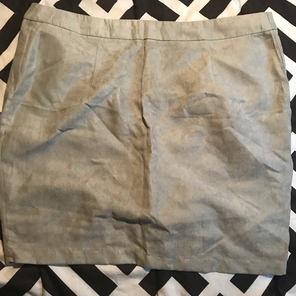 Suedette A Line Mini Skirt - Picture 2 of 3