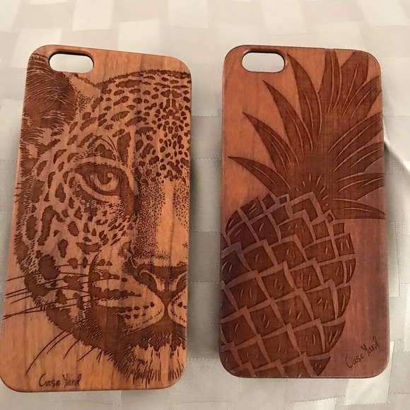 SET OF 2 IPHONE 📱 6PLUS WOOD PHONE CASES - Picture 3 of 5