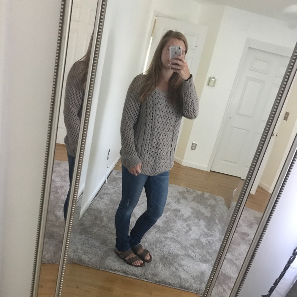 Tan knit sweater