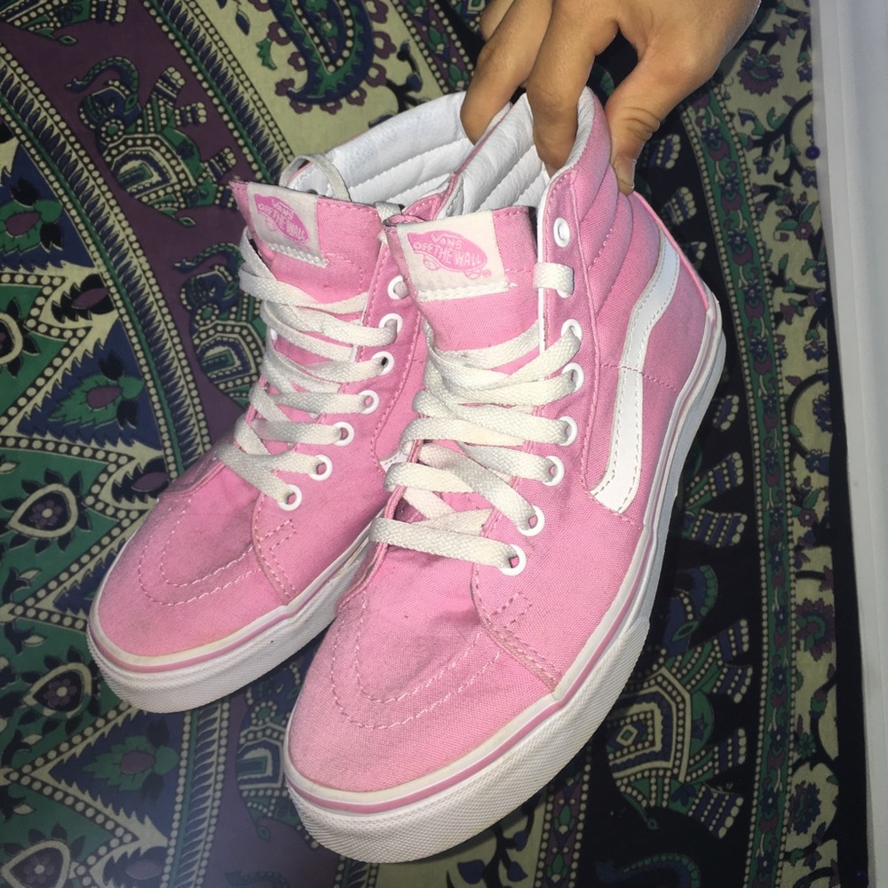 Pink High Top Vans 7.5
